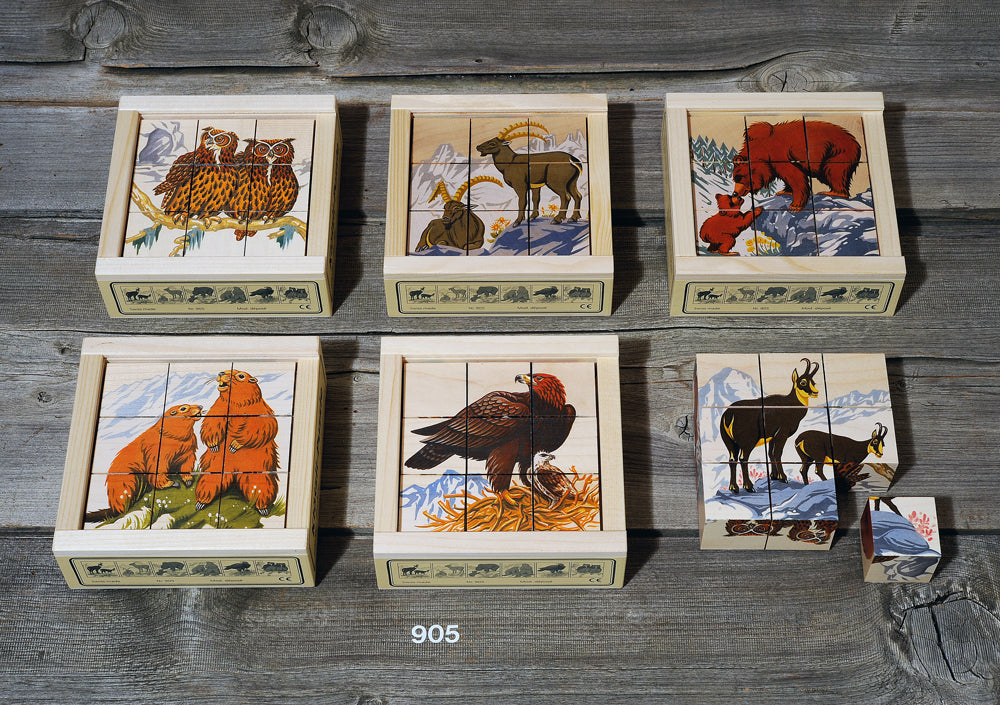 9-block wild animal puzzle