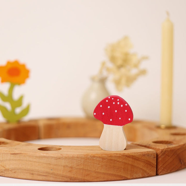 fly agaric mushroom ornament for birthday ring
