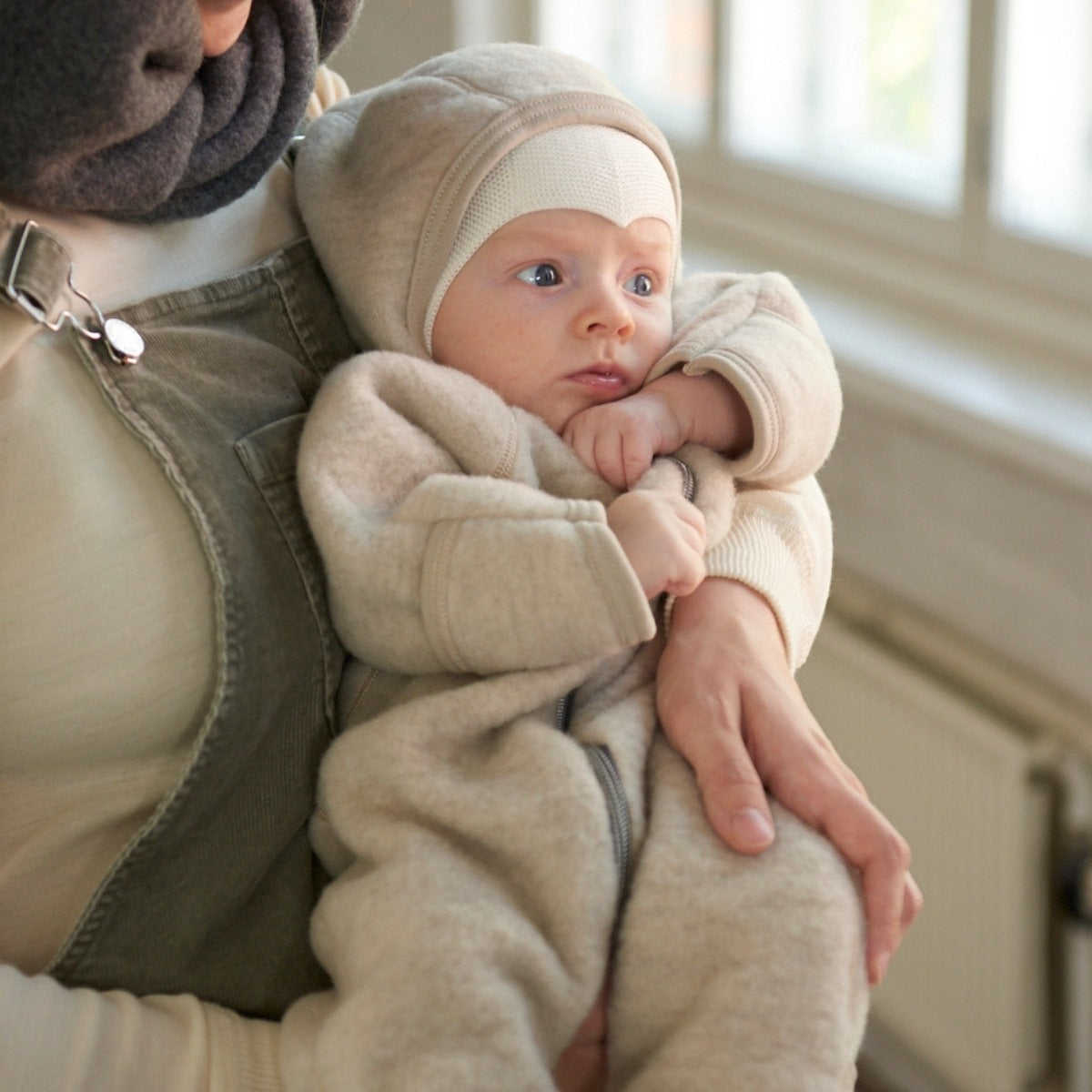 Ruskovilla organic wool fleece baby overalls (special order)