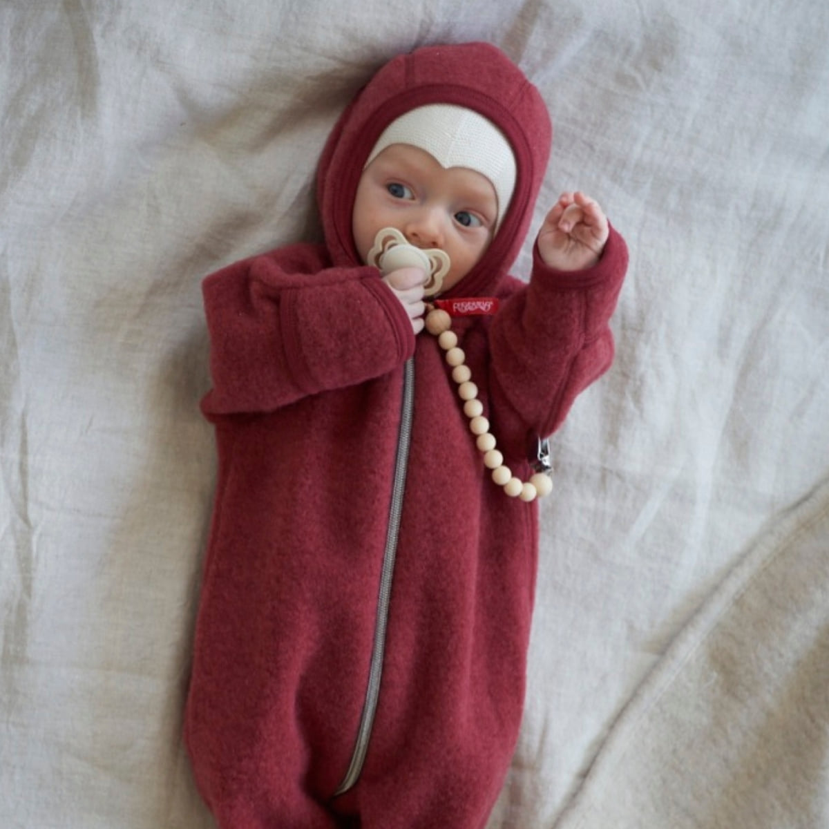 Ruskovilla organic wool fleece baby overalls (special order)