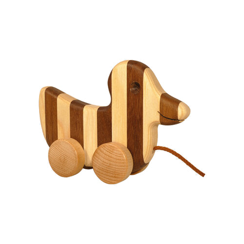 pull along stripey duck