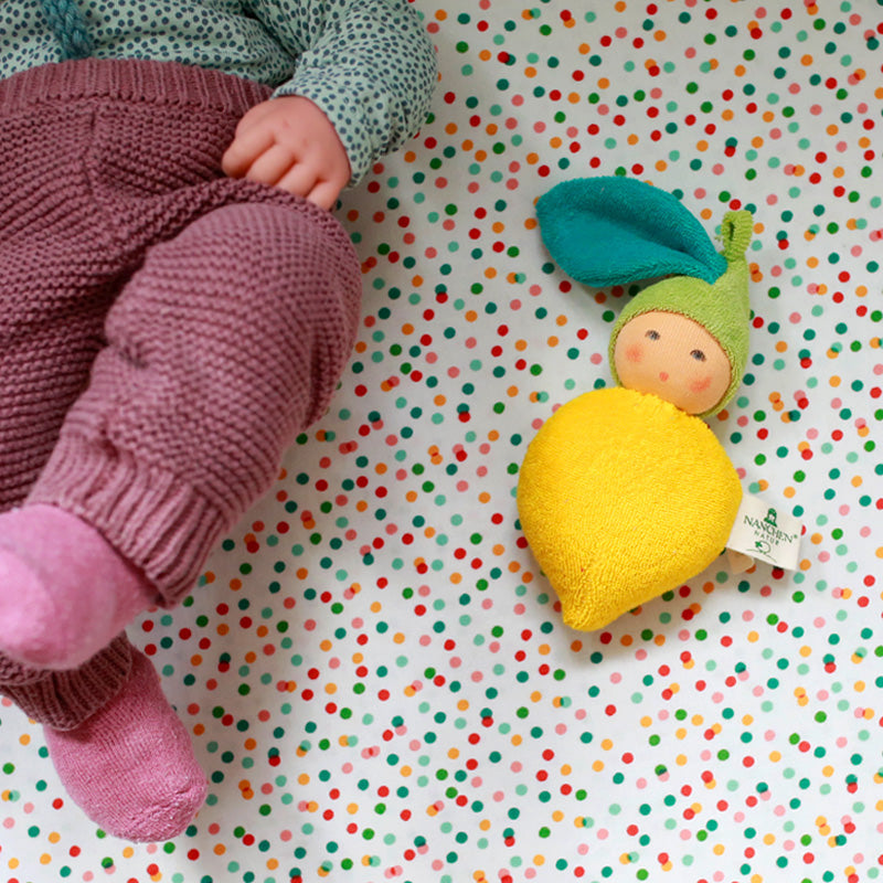 lemon baby rattle