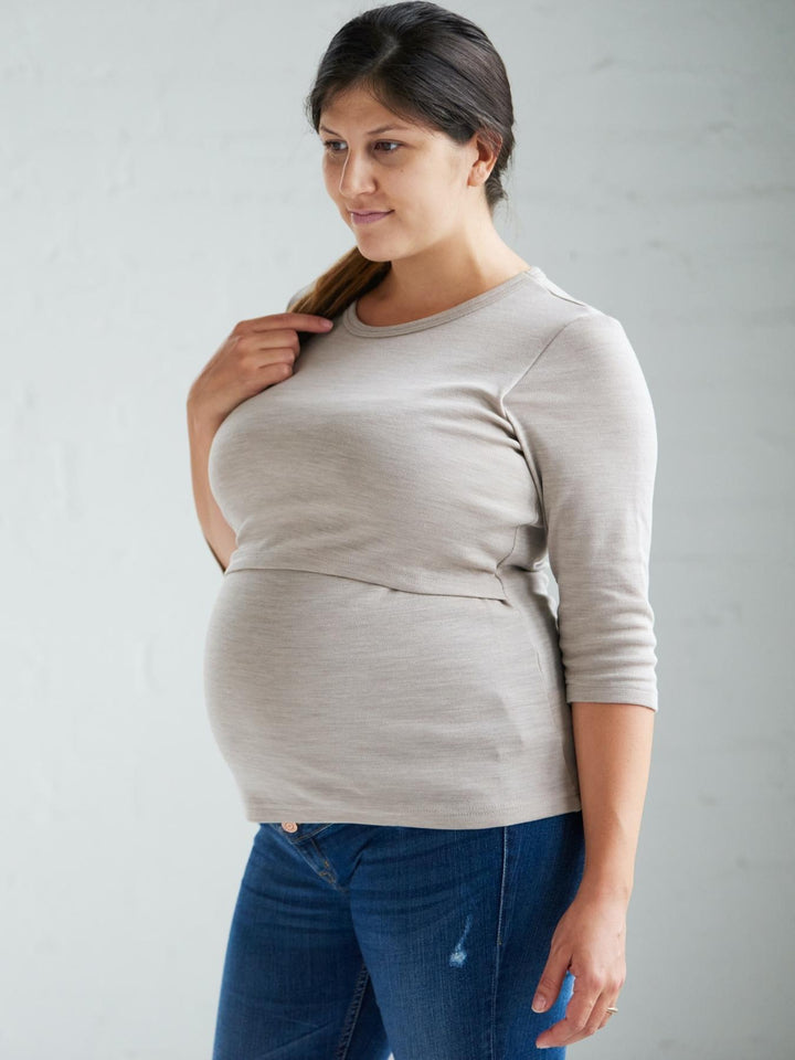 nursing top, organic merino wool (special order)