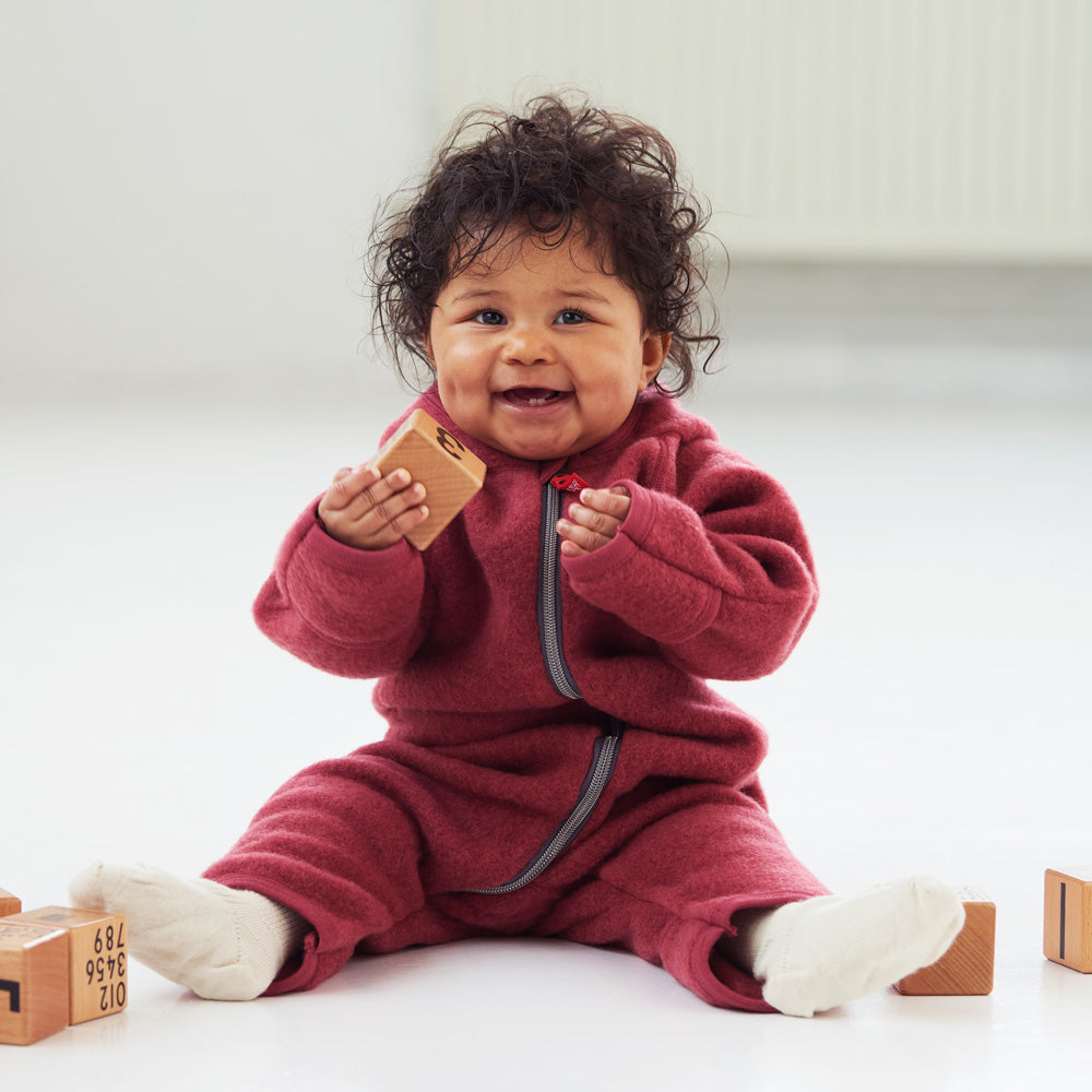 Ruskovilla organic wool fleece baby overalls (special order)