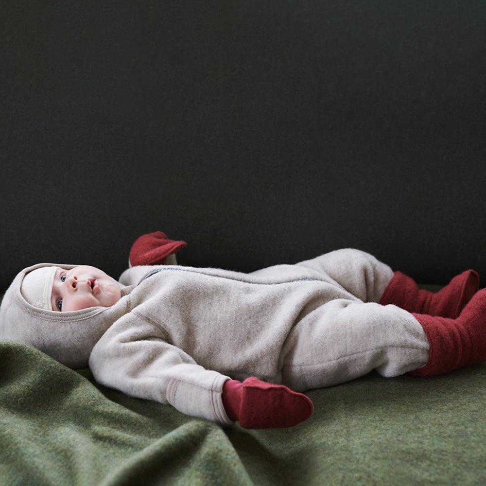 Ruskovilla organic wool fleece baby overalls (special order)