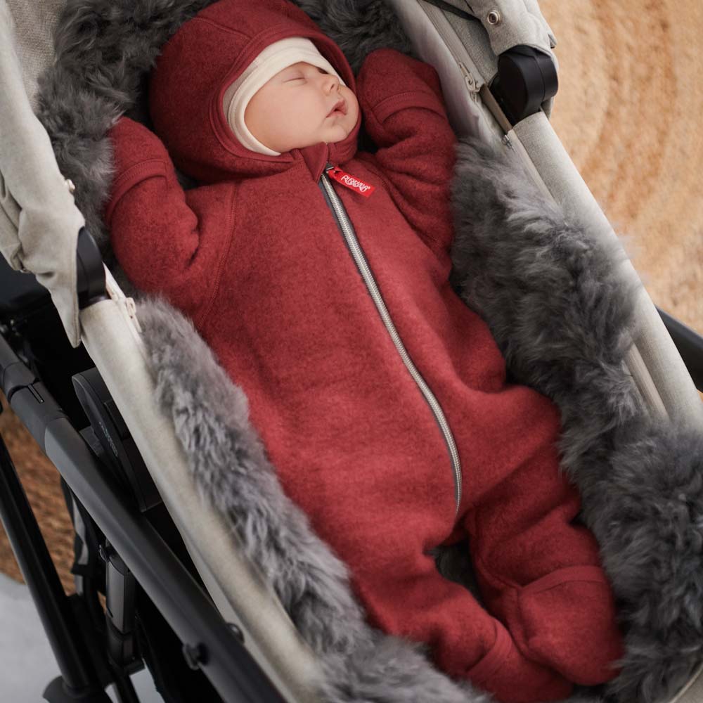 Ruskovilla organic wool fleece baby overalls (special order)