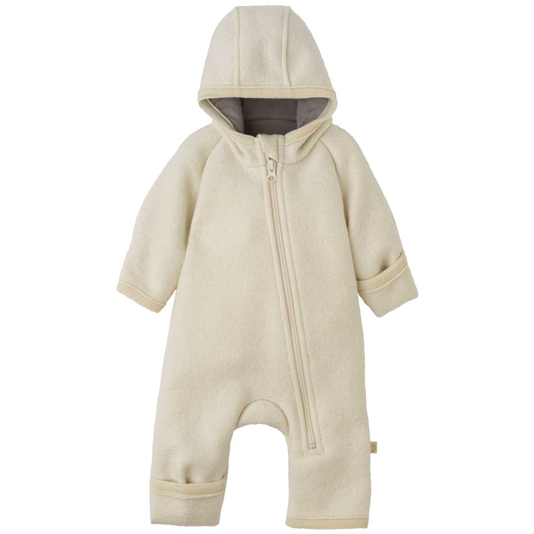 Disana zip boiled wool overalls, natural (0-6 months) – Nest