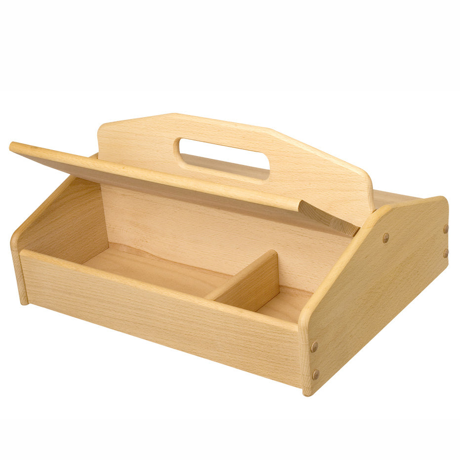 large wooden storage caddy