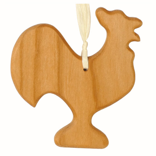 rooster wooden ornament