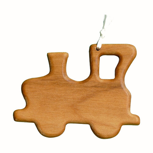 locomotive wooden ornament