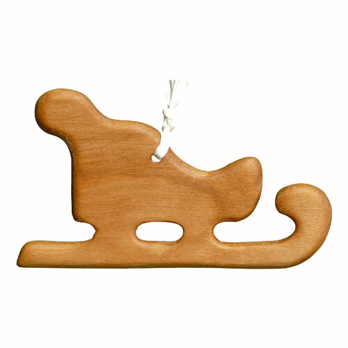sleigh wooden ornament