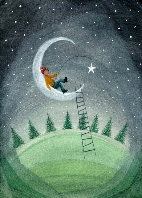 Moon art print