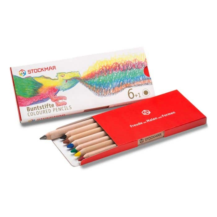 Stockmar set of 6 Coloured Pencils, Triangular