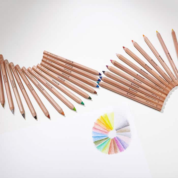 Stockmar 24+1 coloured hexagonal pencils in a tin (special order)