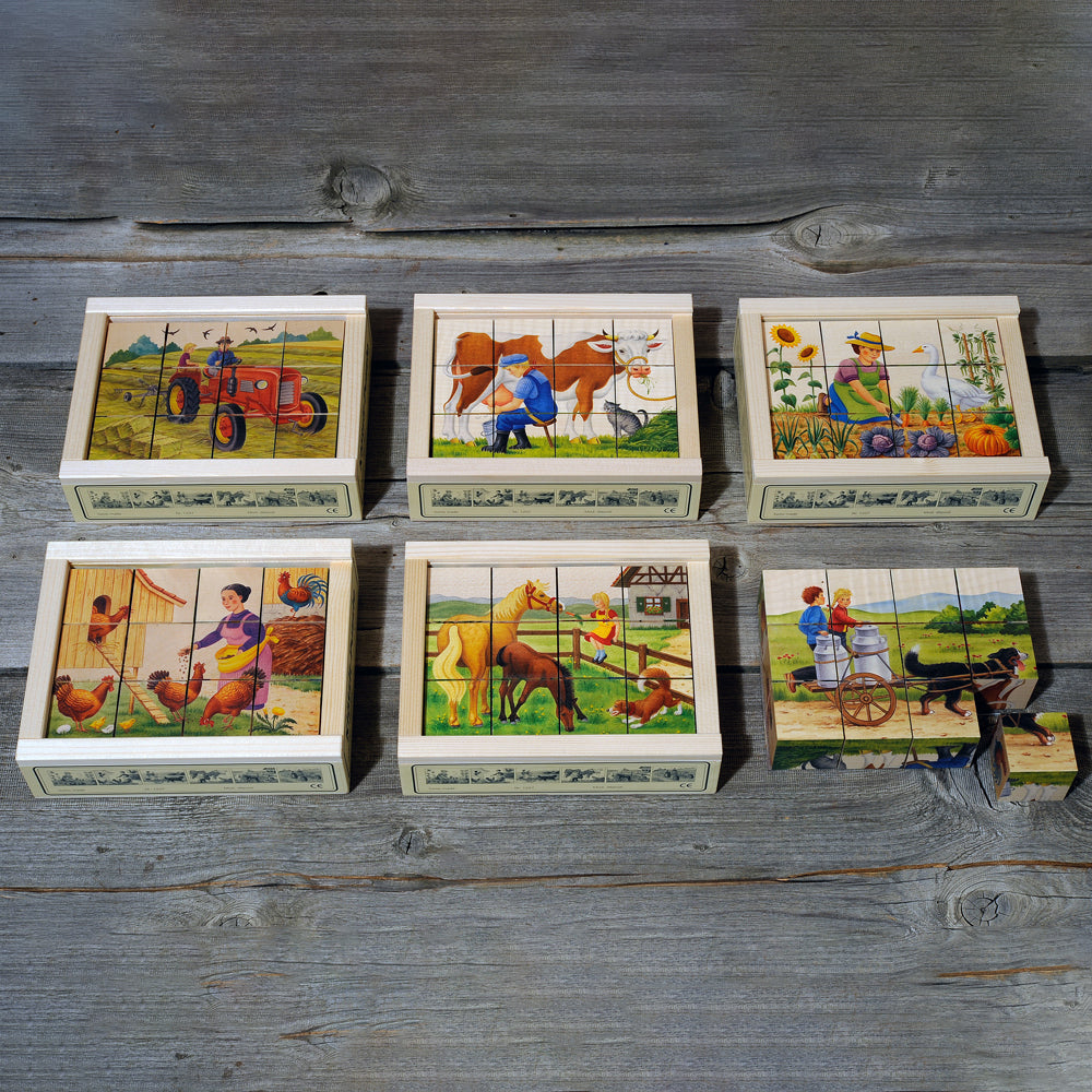On the Swiss Farm 12-block wooden puzzle