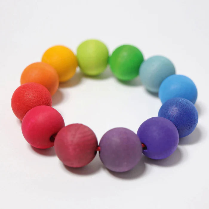 wooden bead, multi-coloured 20mm