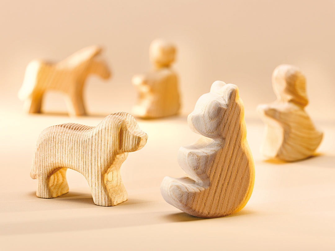 Ostheimer toddler collection - natural wood rocking bear