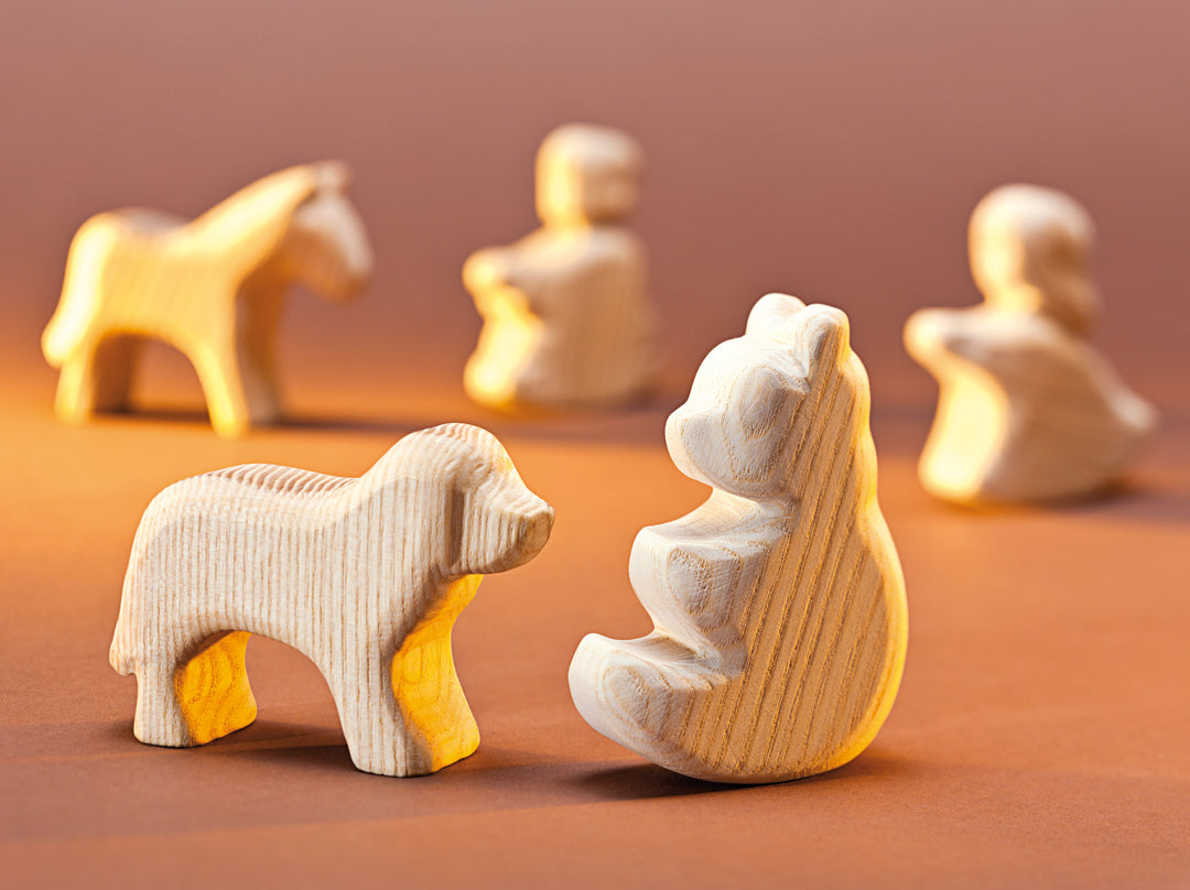 Ostheimer toddler collection - natural wood rocking bear