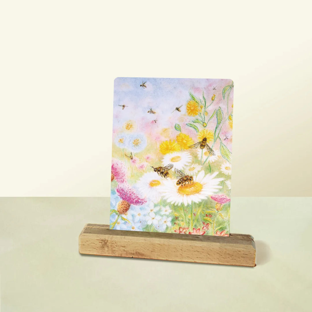Bee Pasture chalk drawing postcard