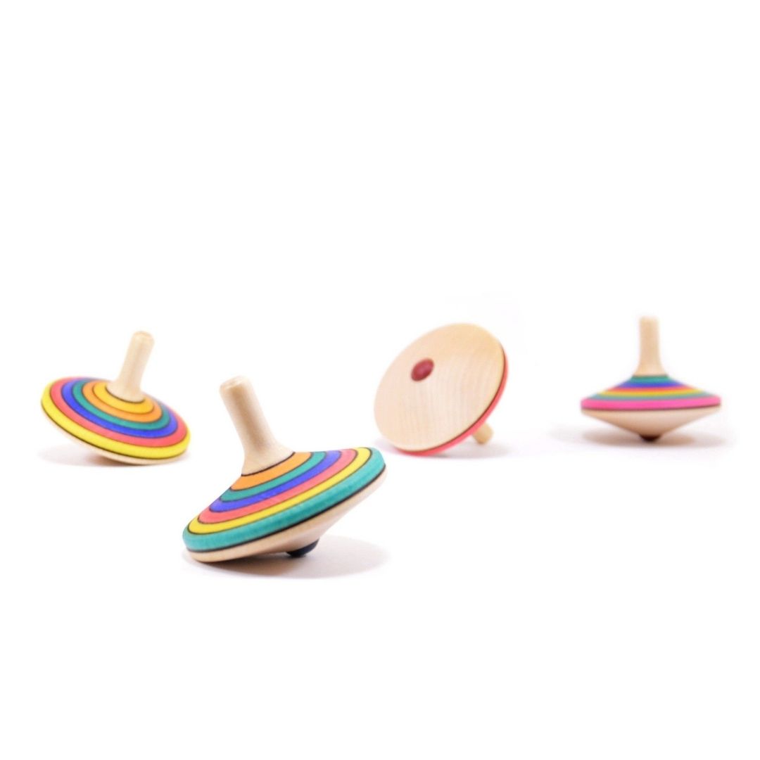 Sprint striped spinning top