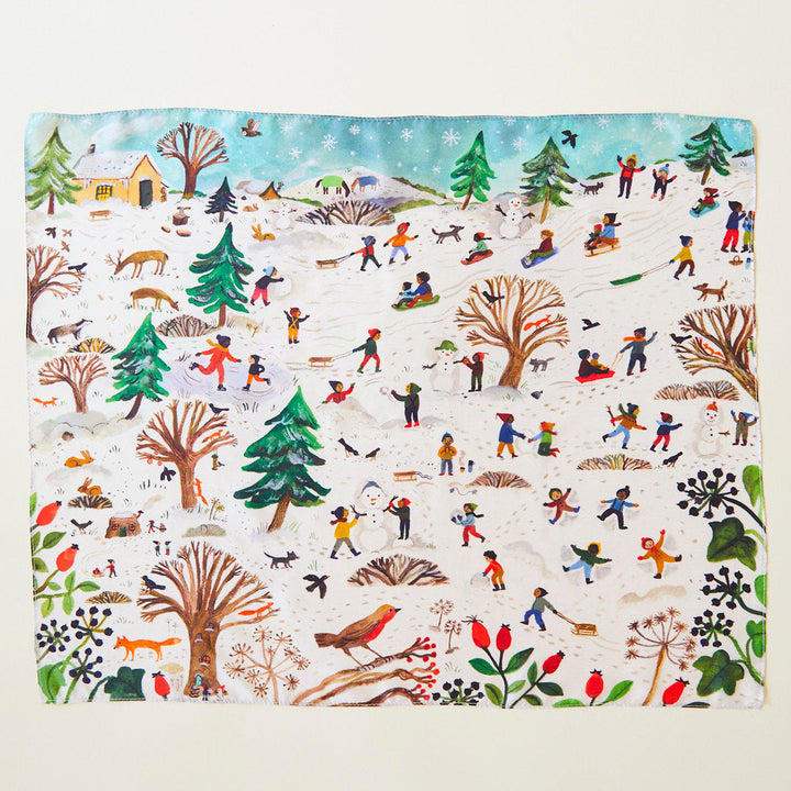 Sarah's Silks Snowy Day seek 'n find playsilk