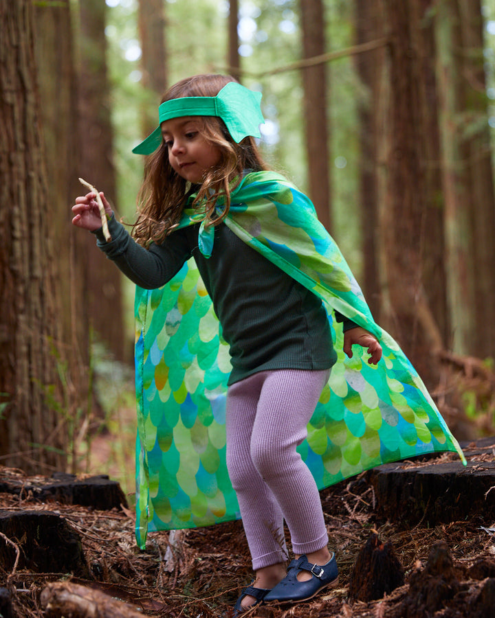 Sarah's Silks green dragon scales playsilk