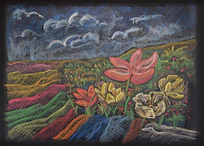 Mercurius blackboard pastel chalk