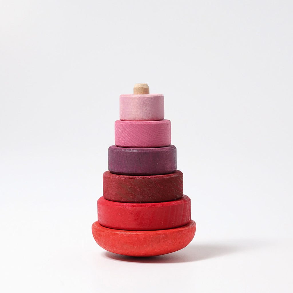 Grimm's pink wobbly stacking tower
