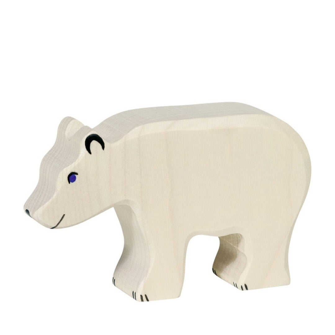 Holztiger polar bear, head down