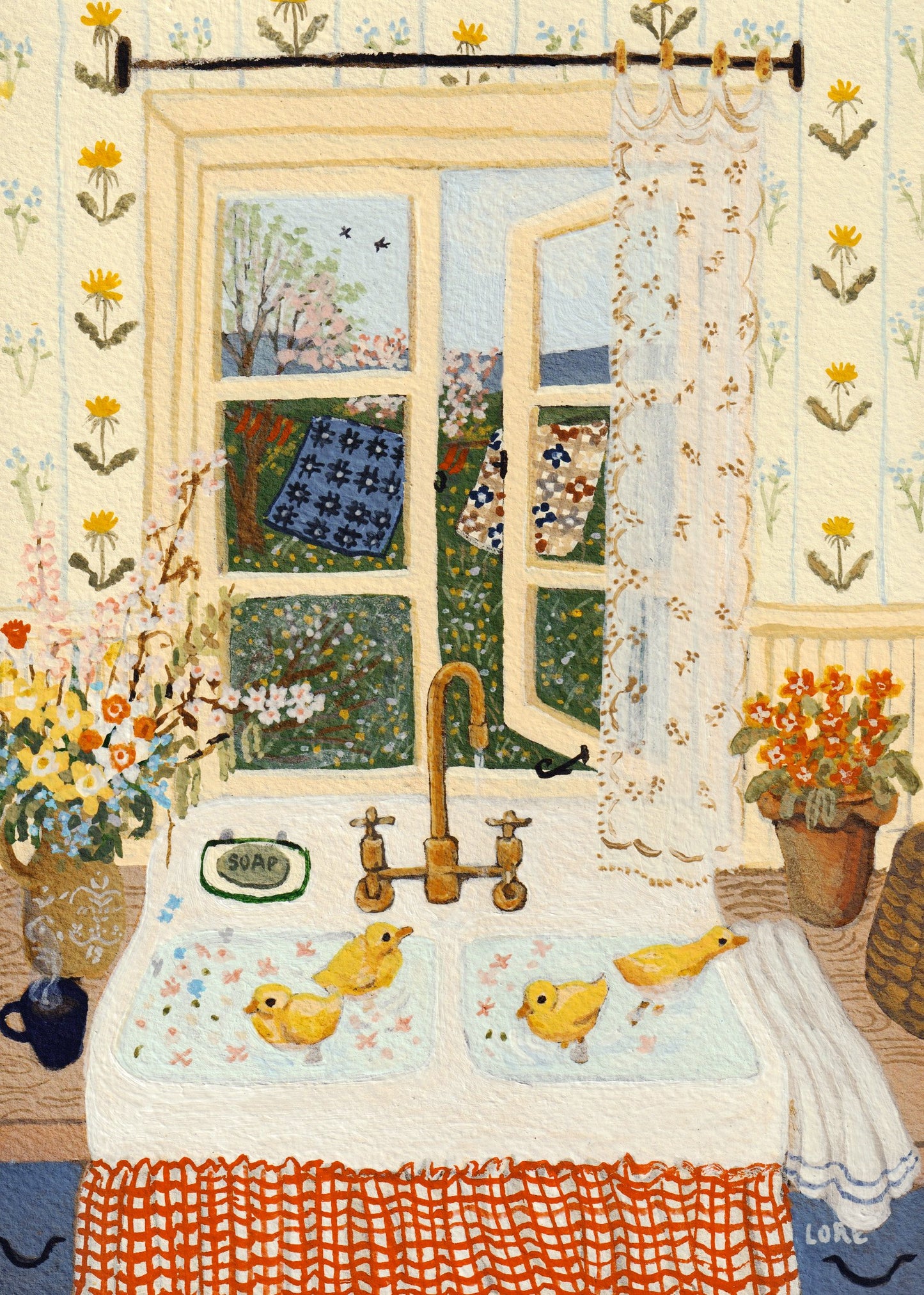 Forget Me Not Spring postcard