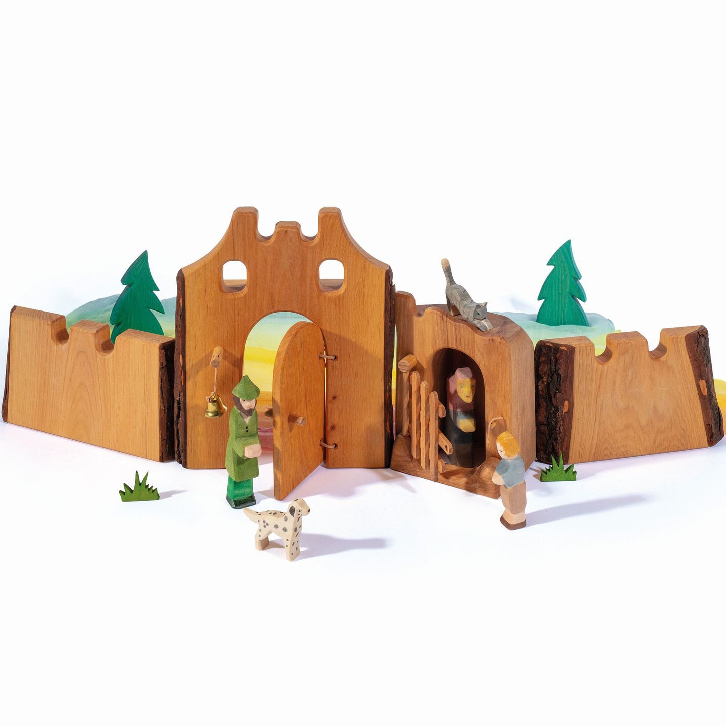 Kinderkram castle wall with bark