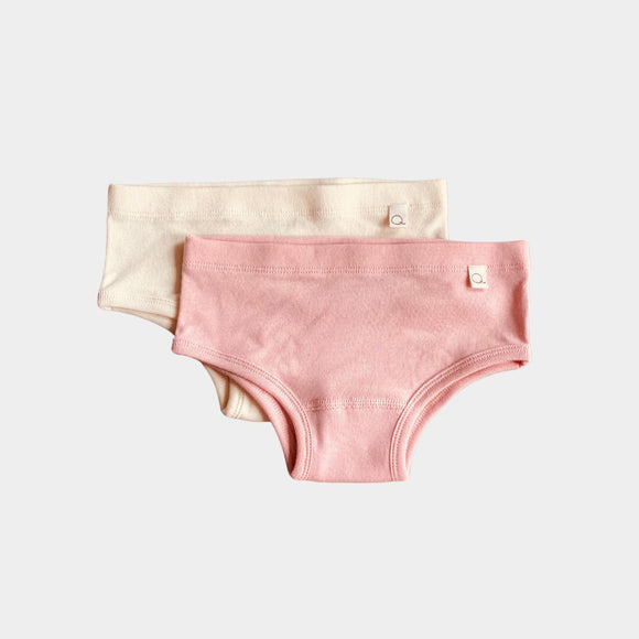 child's organic cotton rose classic briefs, 2-pack