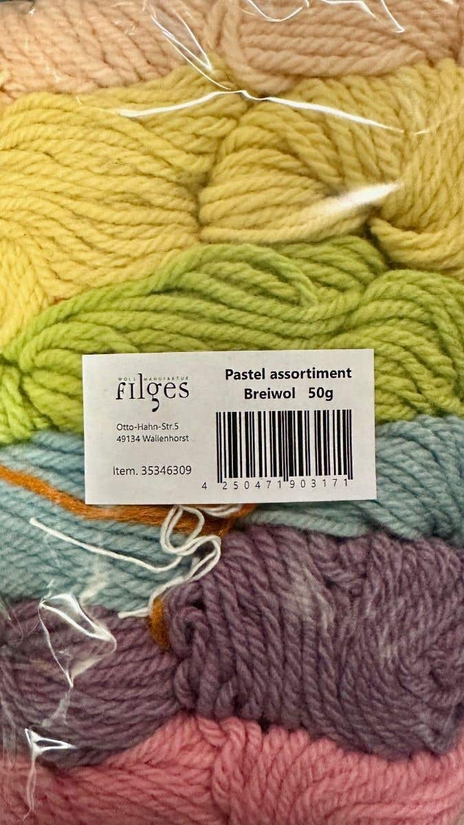 Filges Knitting Wool, Bioland, pastel assortment