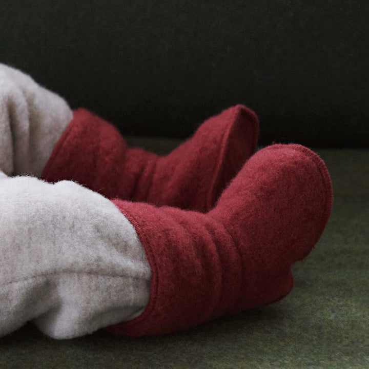 Ruskovilla organic merino fleece baby booties