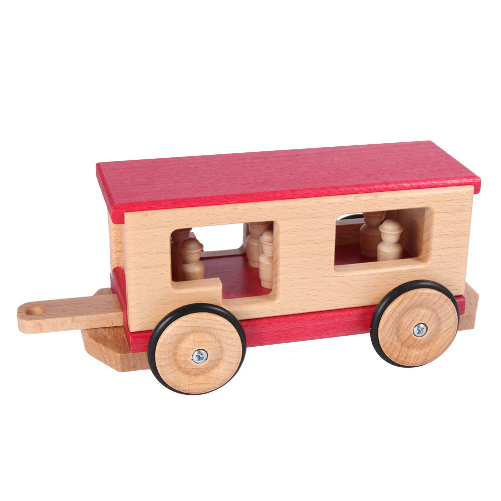 wooden railroad train add-on passenger car