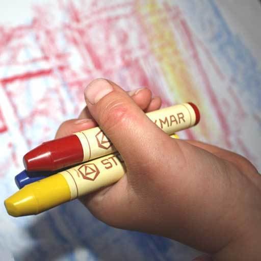 Stockmar wax stick crayons, trio