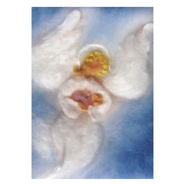 angel with child in her arms postcard by Franziska Sertori-Kopp