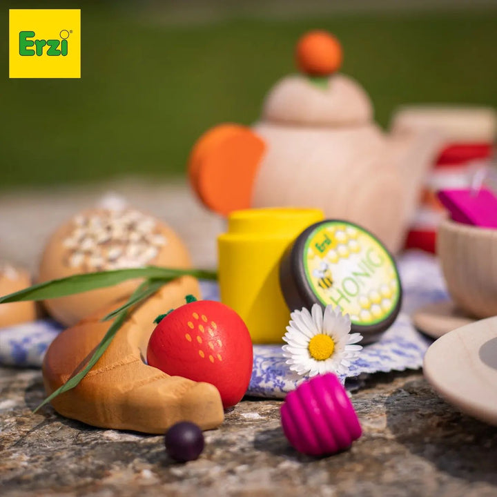 honey jar wooden toy play food