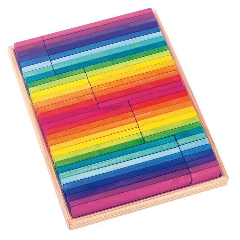 Glückskäfer rainbow building slats, 64 pc