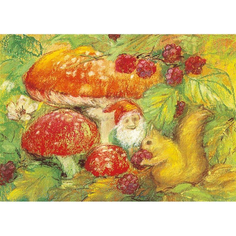 Autumn gnome postcard by M. v. Zeyl