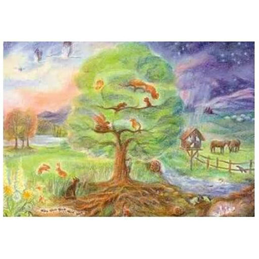Animals by the Stream postcard