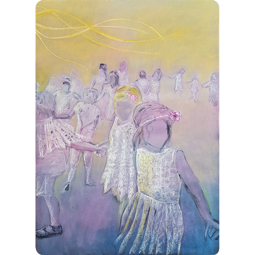 Pentecost chalk drawing postcard