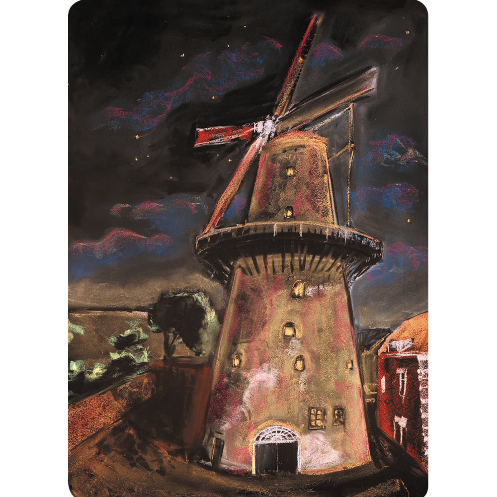 Gristmill chalk postcard
