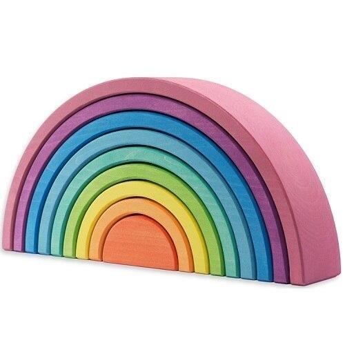 Ocamora 9 piece rainbow stacker, pink outer – Nest