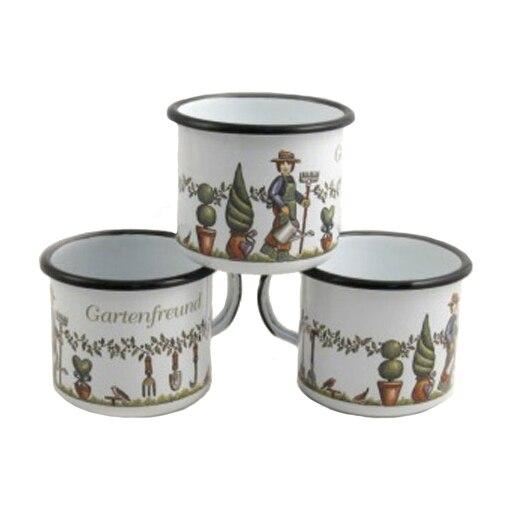 gardener's friend enamel mug