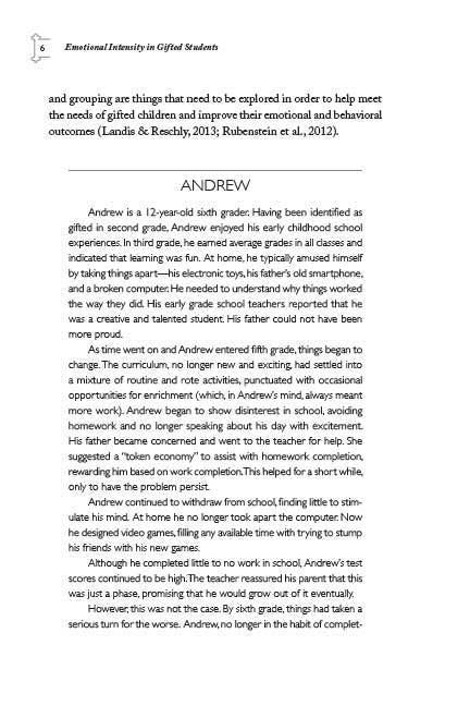 Emotional Intensity in Gifted Students