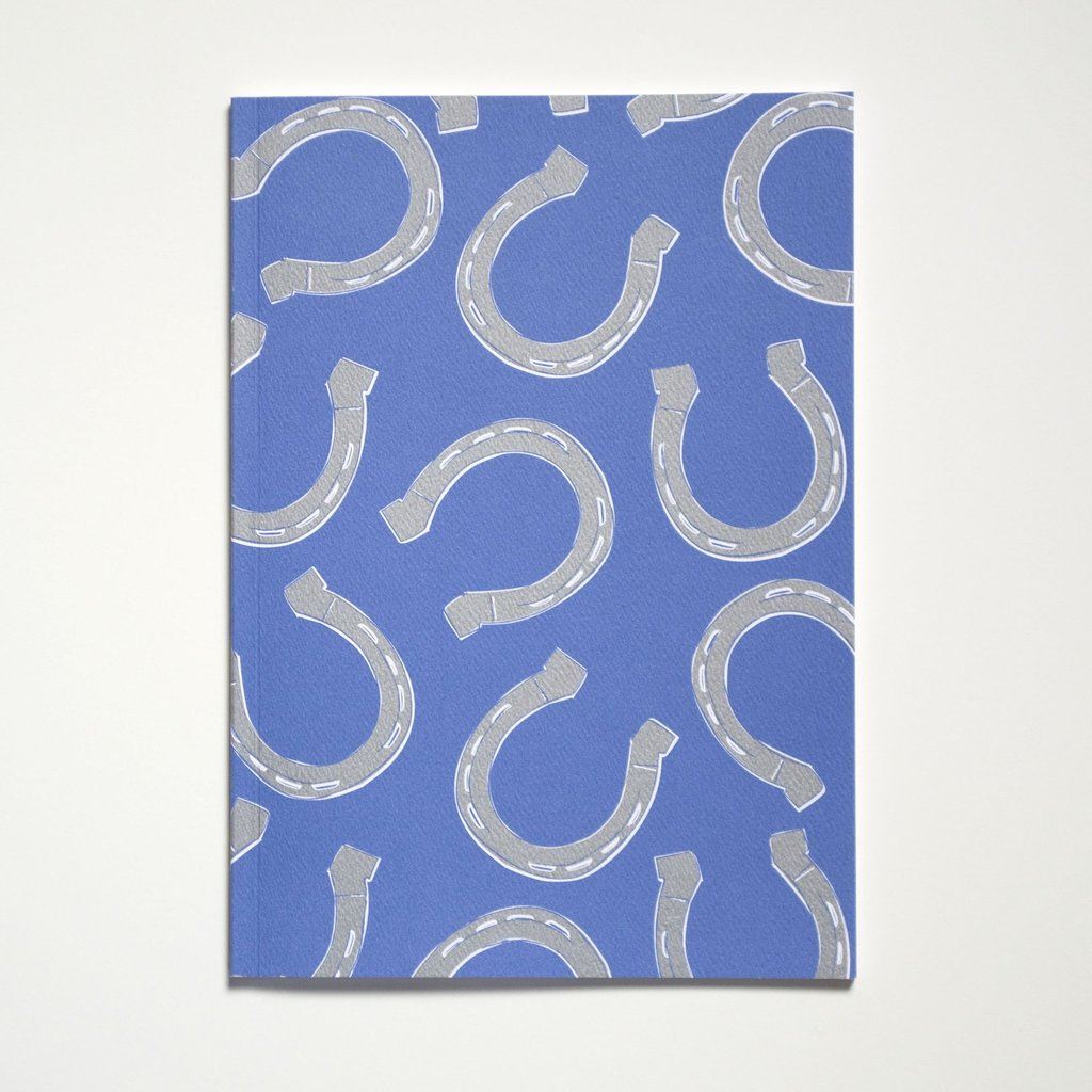 horseshoes notebook, with blank pages