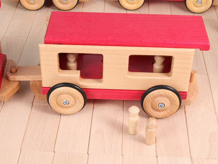wooden railroad train add-on passenger car