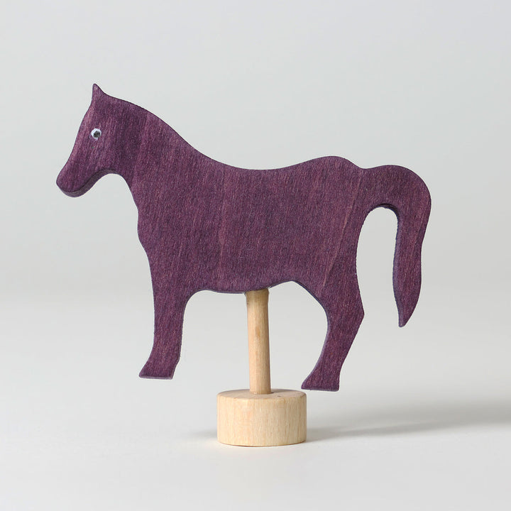 horse, purple-red, ornament for birthday ring