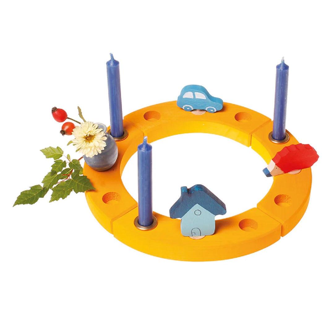 blue car ornament for birthday ring